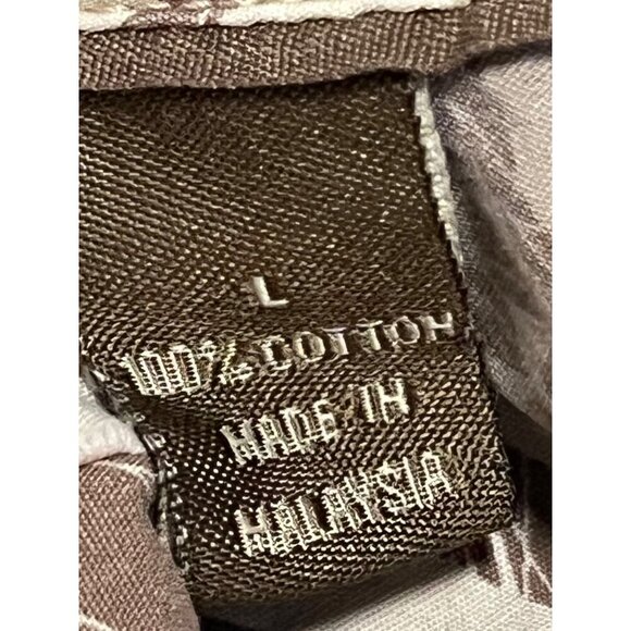 Kahala Mens Hawaiian Button-Up Shirt Large Brown Red Blue Aloha Tropical EUC - Picture 7 of 8